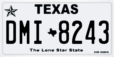 TX license plate DMI8243