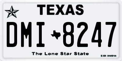 TX license plate DMI8247