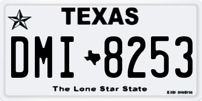 TX license plate DMI8253