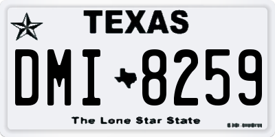 TX license plate DMI8259