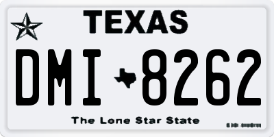 TX license plate DMI8262