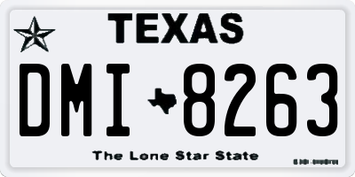 TX license plate DMI8263