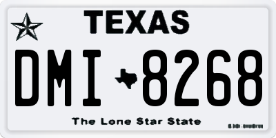 TX license plate DMI8268