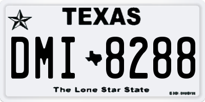 TX license plate DMI8288