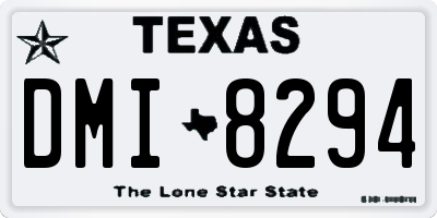 TX license plate DMI8294
