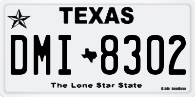 TX license plate DMI8302