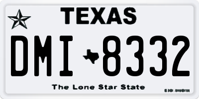 TX license plate DMI8332