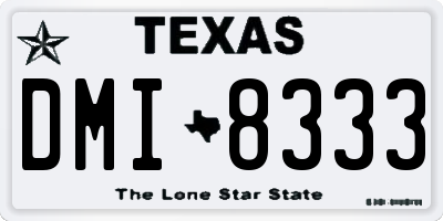TX license plate DMI8333