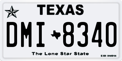 TX license plate DMI8340