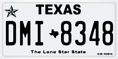 TX license plate DMI8348