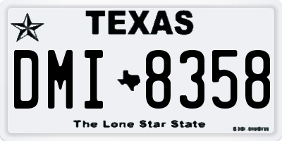 TX license plate DMI8358