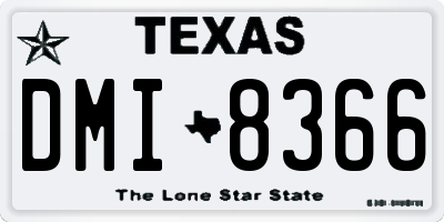 TX license plate DMI8366