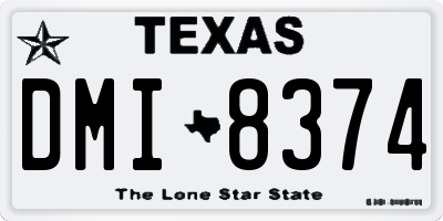 TX license plate DMI8374