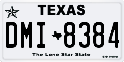 TX license plate DMI8384