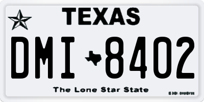 TX license plate DMI8402