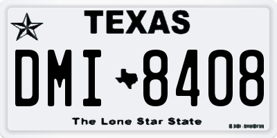 TX license plate DMI8408