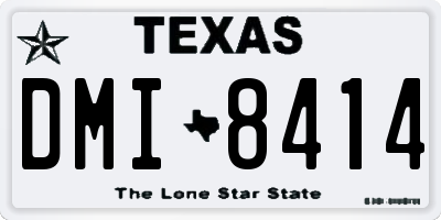 TX license plate DMI8414