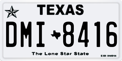 TX license plate DMI8416