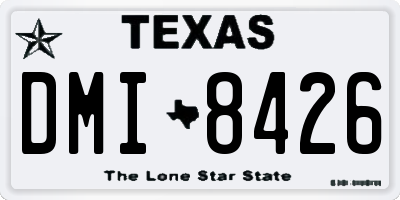 TX license plate DMI8426