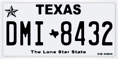 TX license plate DMI8432