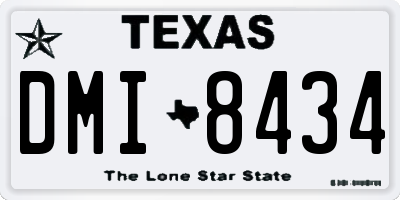 TX license plate DMI8434