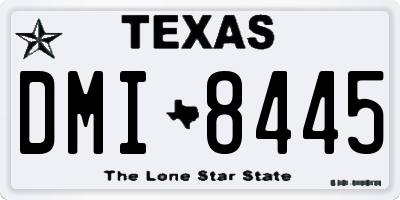 TX license plate DMI8445