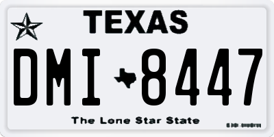 TX license plate DMI8447