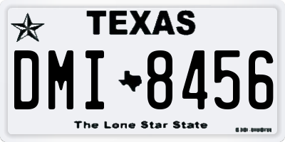 TX license plate DMI8456