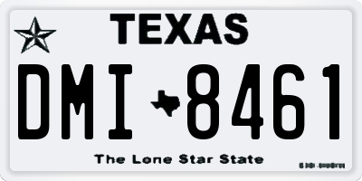 TX license plate DMI8461