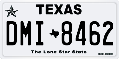 TX license plate DMI8462