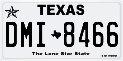 TX license plate DMI8466