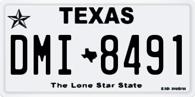 TX license plate DMI8491
