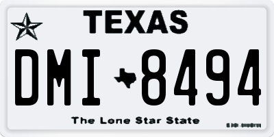 TX license plate DMI8494