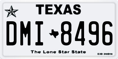 TX license plate DMI8496
