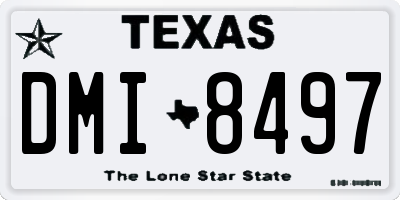 TX license plate DMI8497