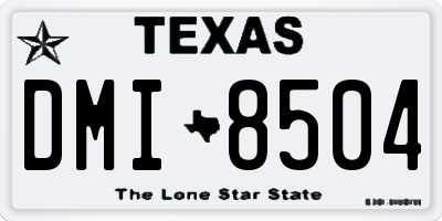 TX license plate DMI8504