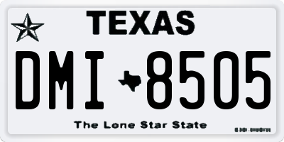 TX license plate DMI8505