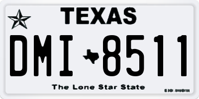 TX license plate DMI8511