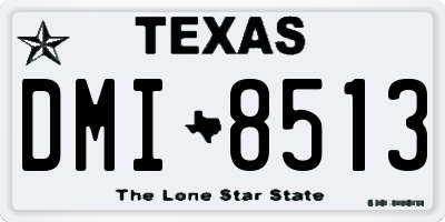 TX license plate DMI8513