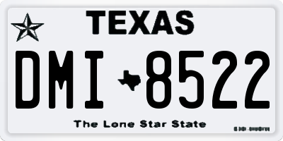 TX license plate DMI8522