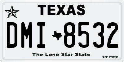 TX license plate DMI8532