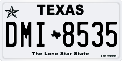 TX license plate DMI8535