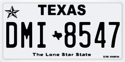 TX license plate DMI8547