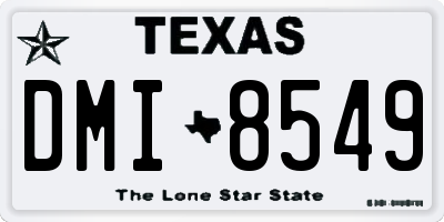 TX license plate DMI8549