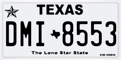 TX license plate DMI8553