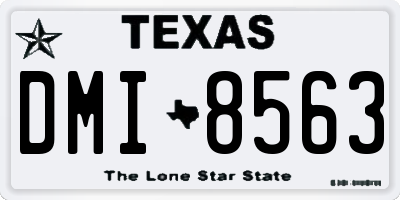 TX license plate DMI8563