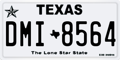 TX license plate DMI8564
