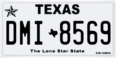 TX license plate DMI8569