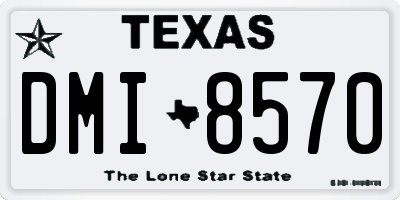 TX license plate DMI8570