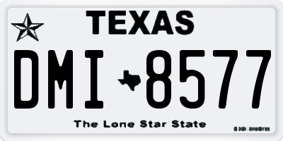 TX license plate DMI8577